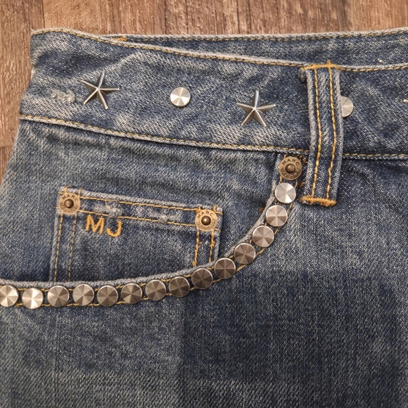 Marc Jacobs Embellished Playful Denim Mini Skirt Size 10 Y2K - Picture 6 of 13